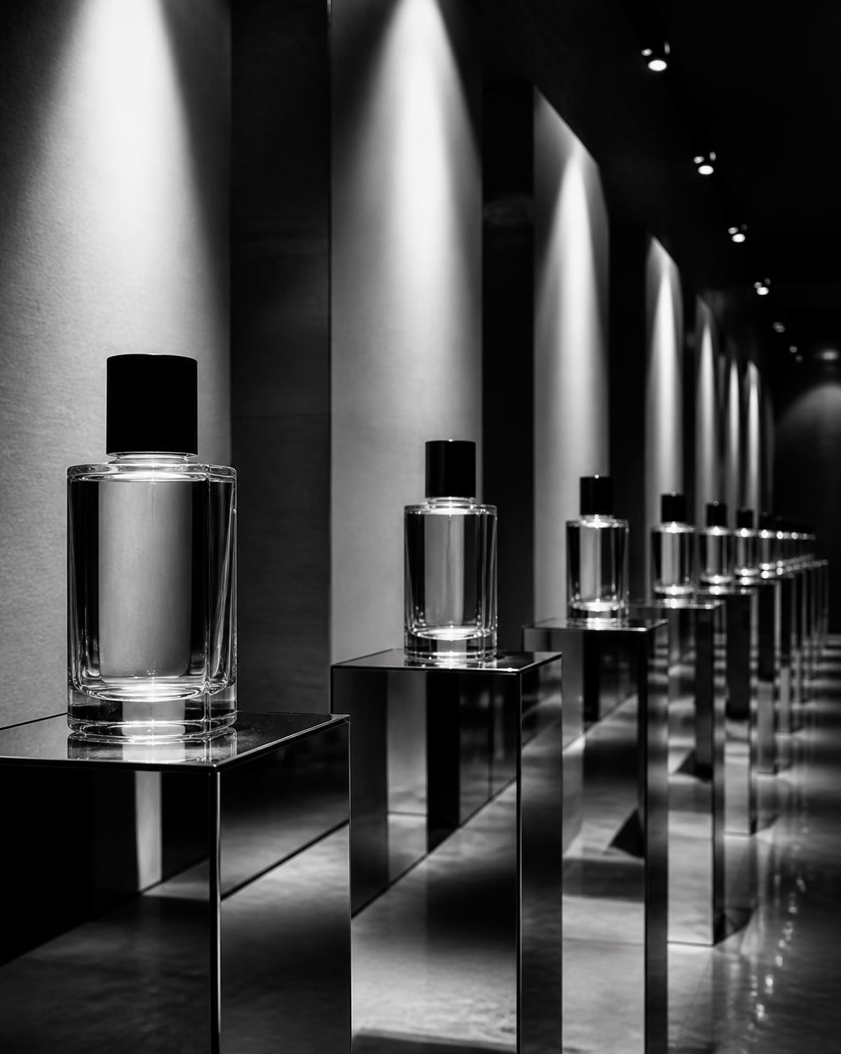 Luxury retail beauty shelf display